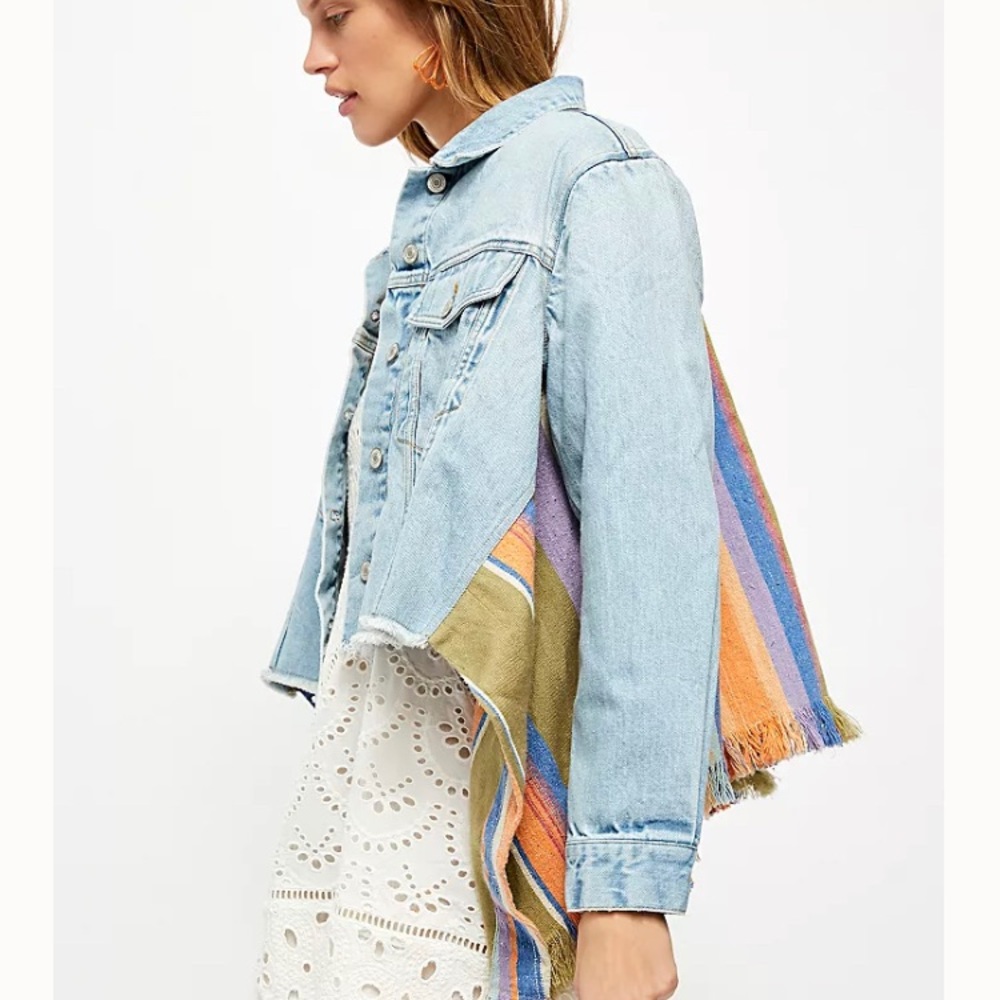 Free People In the Sun Denim Swing Jacket - Picture 3 of 5